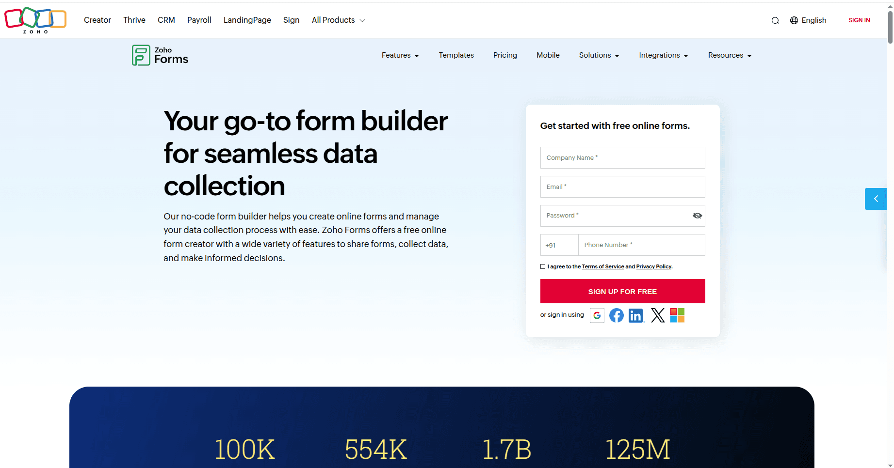 Zoho Form – Form Builder